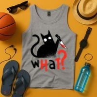 Murder Cat Bloody Knife What? Funny Humor Cats Tank Top thumb 4