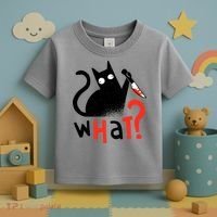Murder Cat Bloody Knife What? Funny Humor Cats Toddler T-Shirt thumb 3