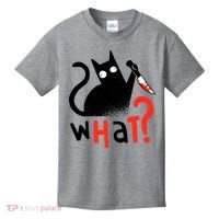 Murder Cat Bloody Knife What? Funny Humor Cats Kids T-Shirt thumb 0