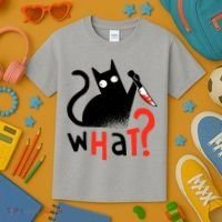 Murder Cat Bloody Knife What? Funny Humor Cats Kids T-Shirt thumb 3