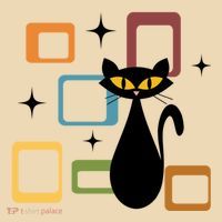 Mid Century Black Cat Tote Bag thumb 4