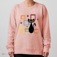 Mid Century Black Cat Women's Sweatshirt thumb 0