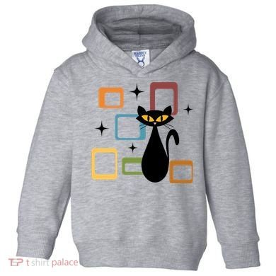 Mid Century Black Cat Toddler Hoodie