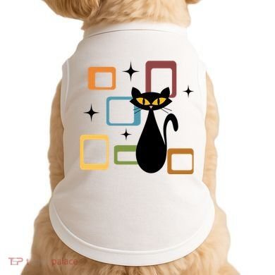 Mid Century Black Cat Doggie Tank