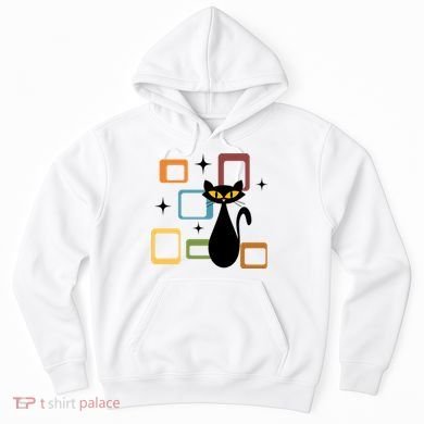 Mid Century Black Cat Hoodie
