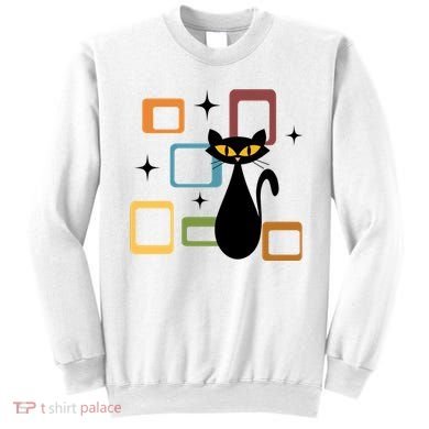 Mid Century Black Cat Sweatshirt