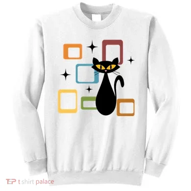 Mid Century Black Cat Sweatshirt