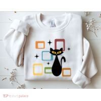 Mid Century Black Cat Sweatshirt thumb 2