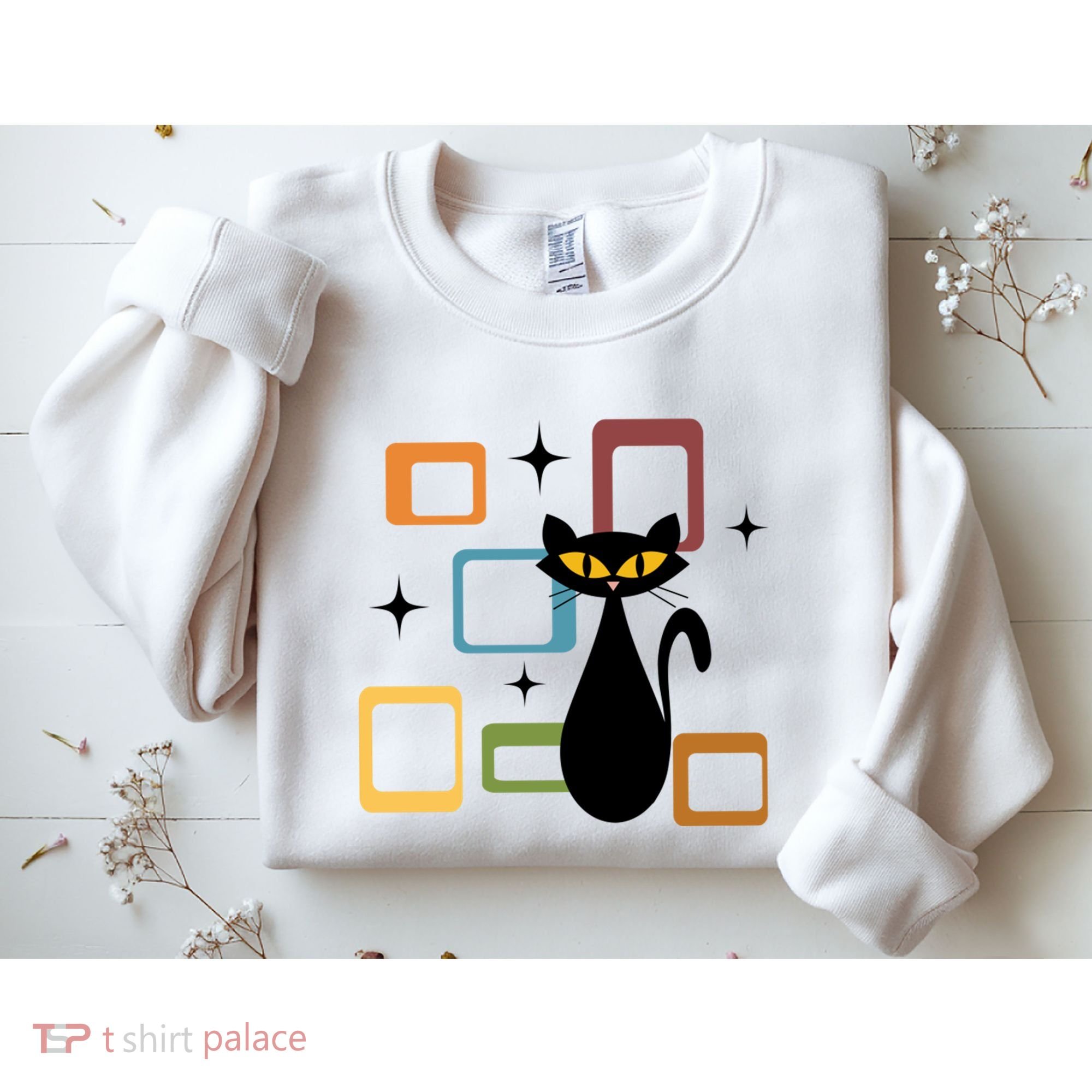 Mid Century Black Cat Sweatshirt