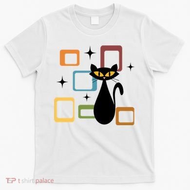 Mid Century Black Cat T-Shirt