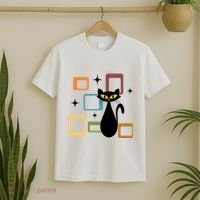 Mid Century Black Cat T-Shirt thumb 2