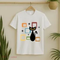 Mid Century Black Cat T-Shirt thumb 2