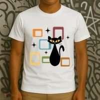 Mid Century Black Cat T-Shirt thumb 3