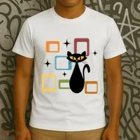 Mid Century Black Cat T-Shirt thumb 3
