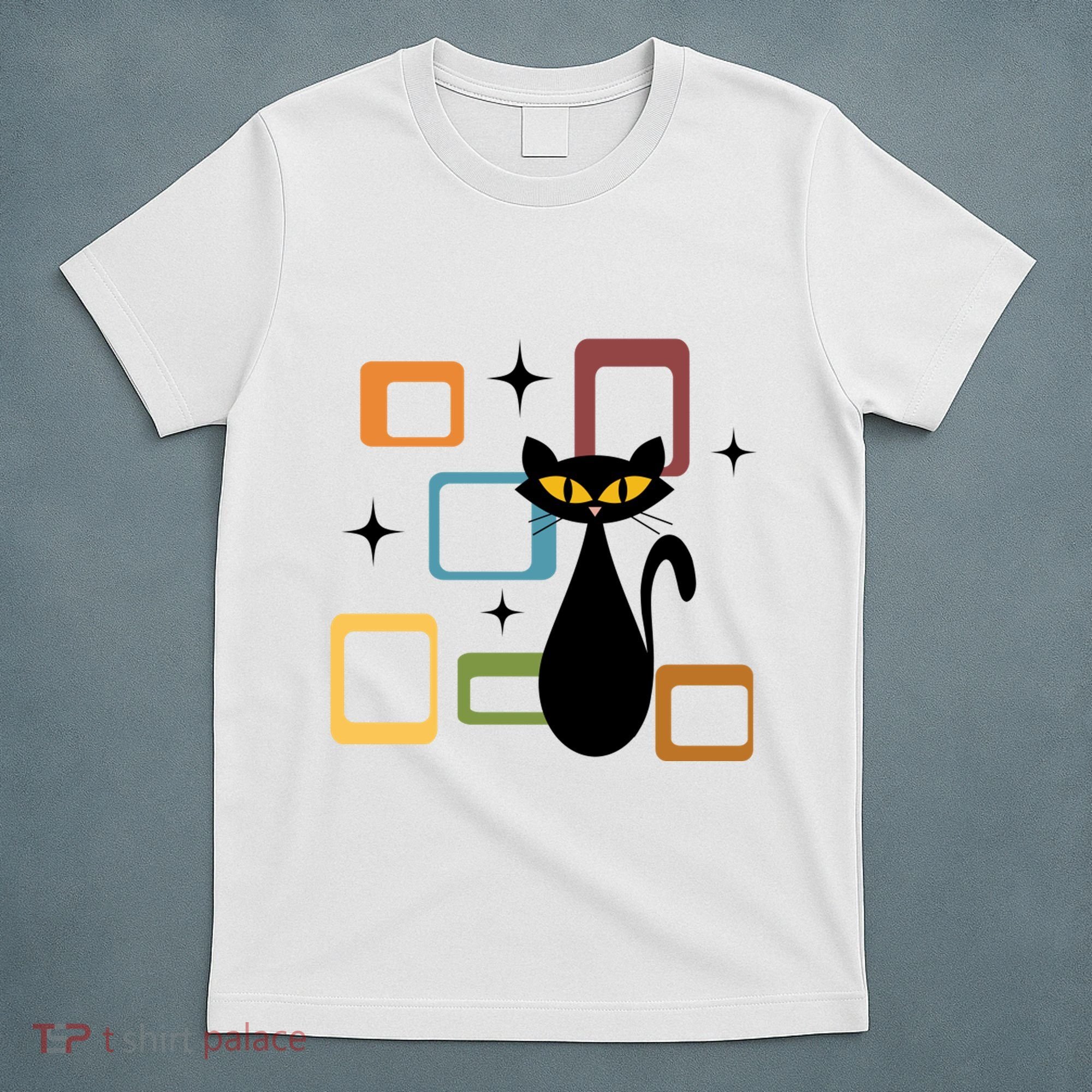 Mid Century Black Cat T-Shirt
