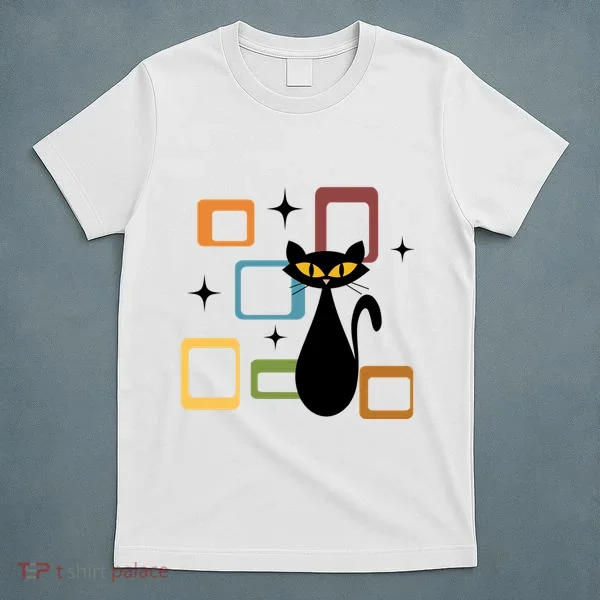 Mid Century Black Cat T-Shirt