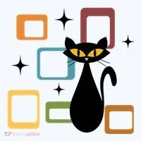 Mid Century Black Cat T-Shirt thumb 7