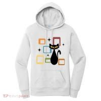 Mid Century Black Cat Women's Hoodie thumb 0