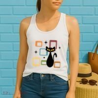 Mid Century Black Cat Women's Tank Top thumb 2