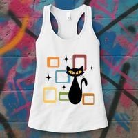 Mid Century Black Cat Women's Tank Top thumb 3