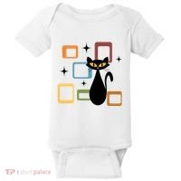 Mid Century Black Cat Baby Bodysuit thumb 0