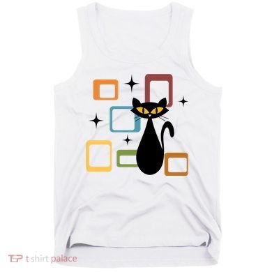 Mid Century Black Cat Tank Top