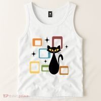 Mid Century Black Cat Tank Top thumb 2