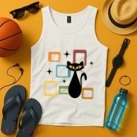 Mid Century Black Cat Tank Top thumb 4