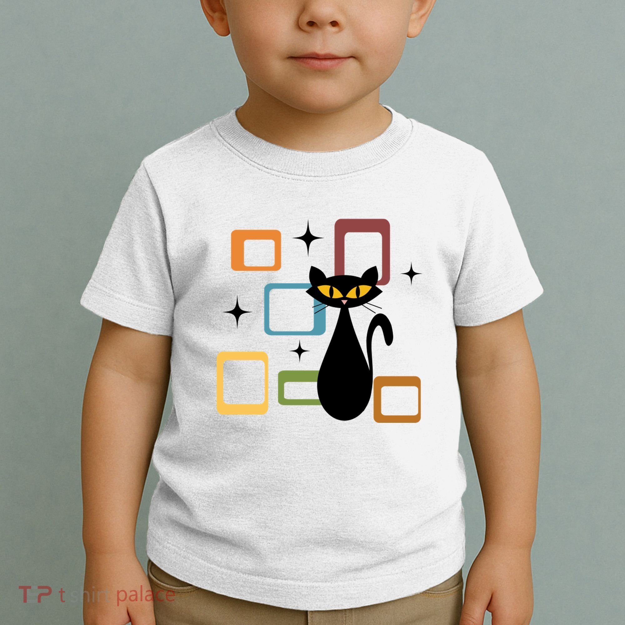 Mid Century Black Cat Toddler T-Shirt