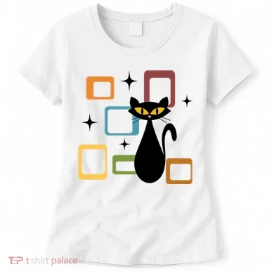 Mid Century Black Cat Women's T-Shirt