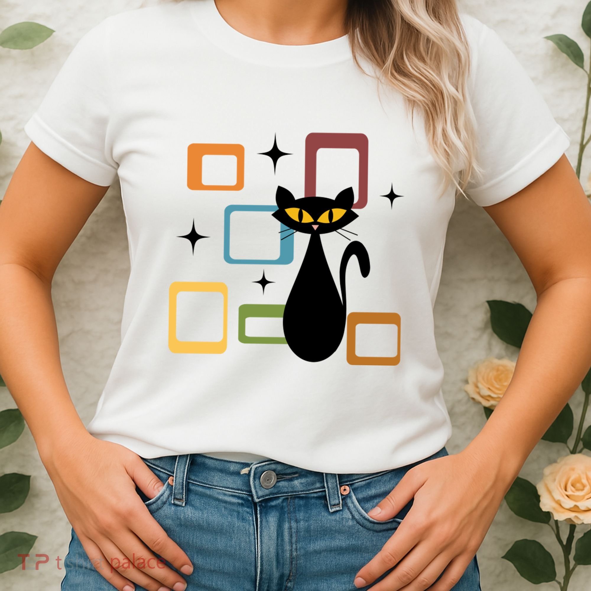 Mid Century Black Cat Women's T-Shirt