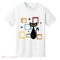 Mid Century Black Cat Kids T-Shirt thumb 0
