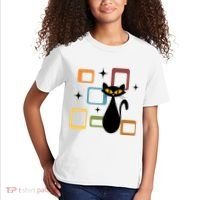 Mid Century Black Cat Kids T-Shirt thumb 2
