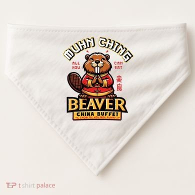 Muhn Ching Beaver Dirty Raunchy USA-Made Doggie Bandana
