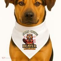 Muhn Ching Beaver Dirty Raunchy USA-Made Doggie Bandana thumb 1