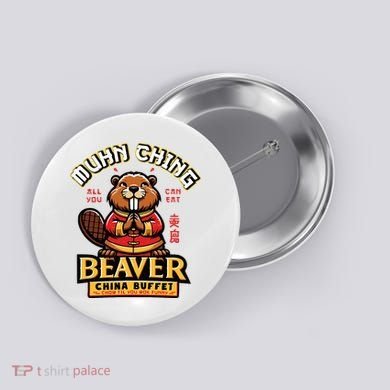 Muhn Ching Beaver Dirty Raunchy Button