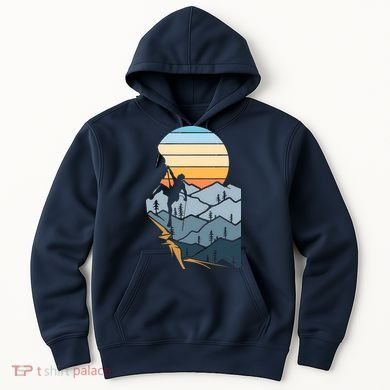 Mountain Climber Boulder Sports Hobby Retro Rock Climbing Hoodie