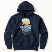Mountain Climber Boulder Sports Hobby Retro Rock Climbing Hoodie thumb 0
