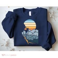 Mountain Climber Boulder Sports Hobby Retro Rock Climbing Sweatshirt thumb 2