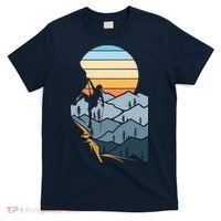 Mountain Climber Boulder Sports Hobby Retro Rock Climbing T-Shirt thumb 0
