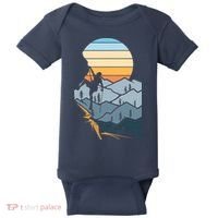 Mountain Climber Boulder Sports Hobby Retro Rock Climbing Baby Bodysuit thumb 0
