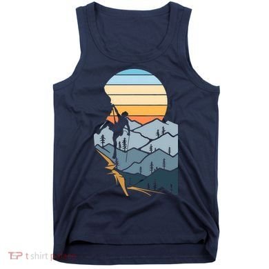 Mountain Climber Boulder Sports Hobby Retro Rock Climbing Tank Top