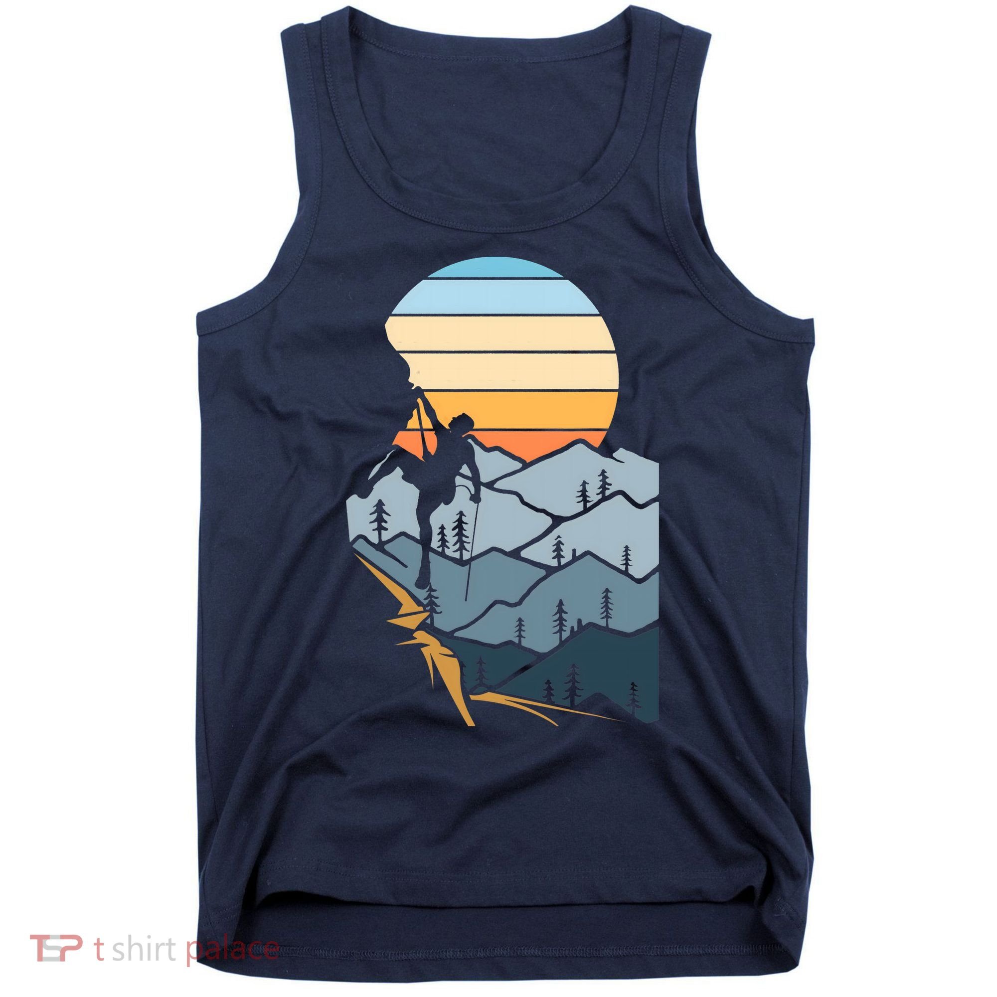 Mountain Climber Boulder Sports Hobby Retro Rock Climbing Tank Top