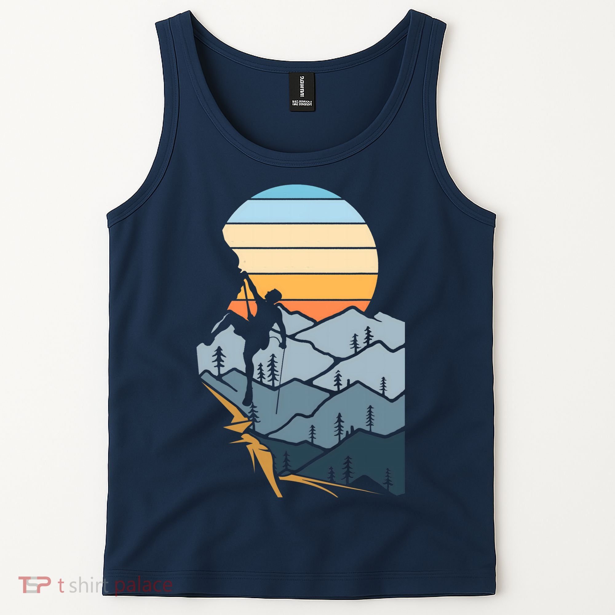 Mountain Climber Boulder Sports Hobby Retro Rock Climbing Tank Top
