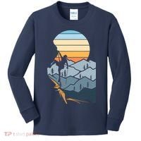 Mountain Climber Boulder Sports Hobby Retro Rock Climbing Kids Long Sleeve Shirt thumb 0