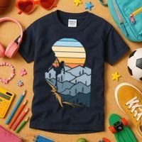 Mountain Climber Boulder Sports Hobby Retro Rock Climbing Kids T-Shirt thumb 3