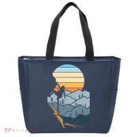 Mountain Climber Boulder Sports Hobby Retro Rock Climbing Tote Bag thumb 0