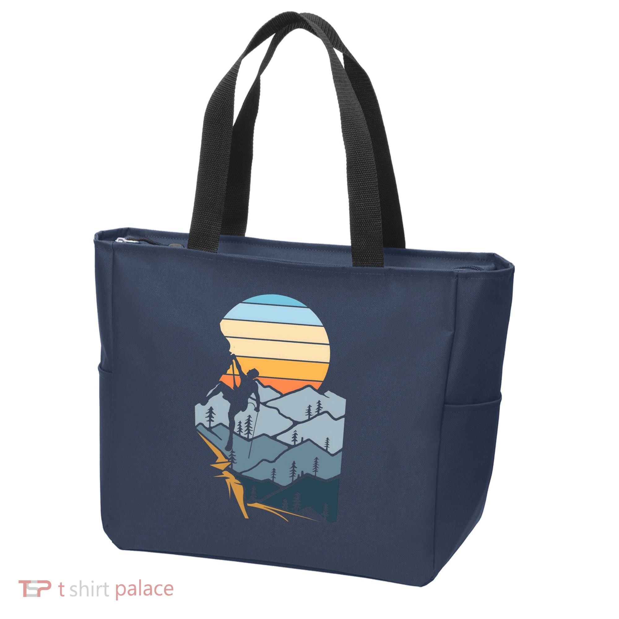 Mountain Climber Boulder Sports Hobby Retro Rock Climbing Tote Bag