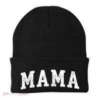 Mama Classic Bold Font Mama Birthday Gift Beanie thumb 0