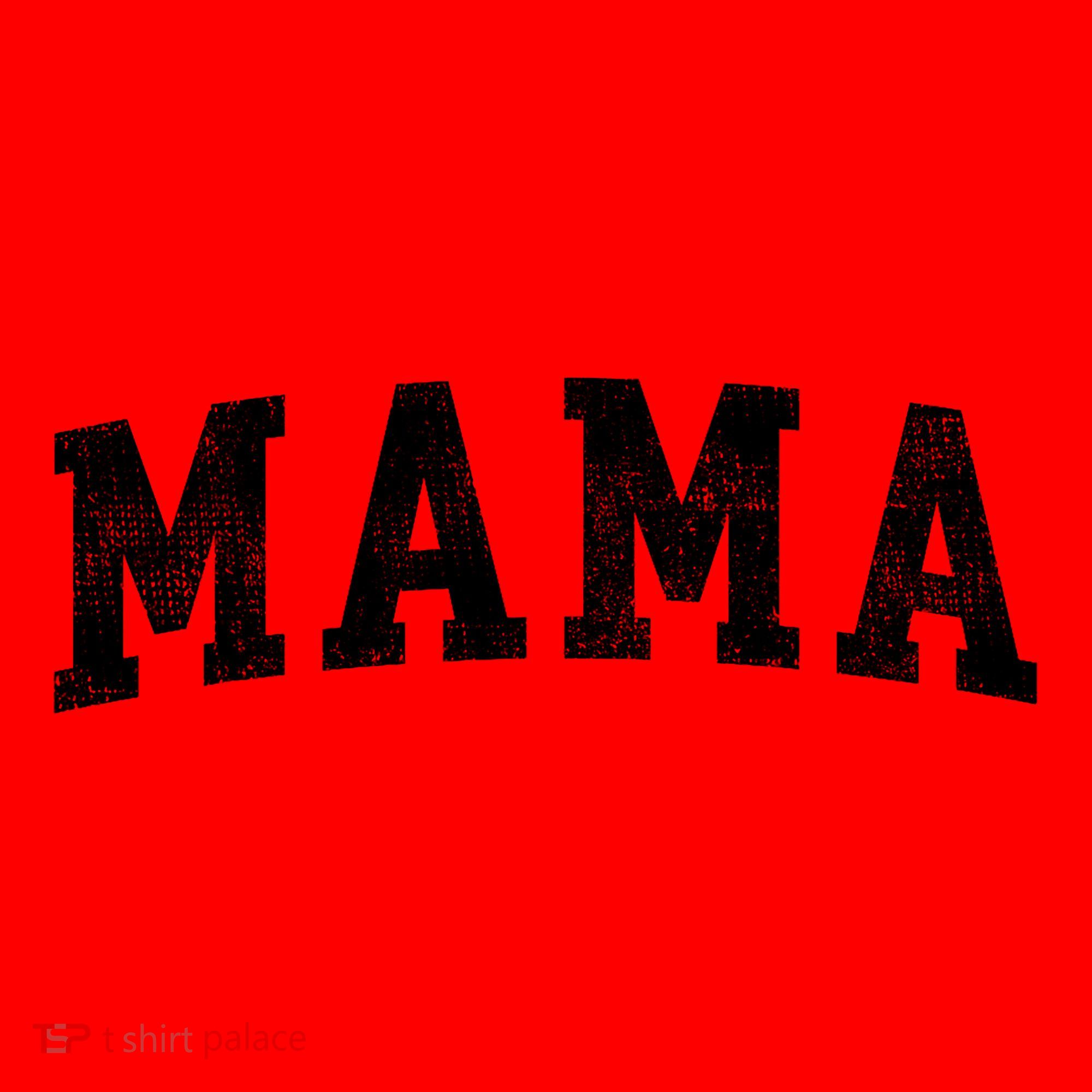 Mama Classic Bold Font Mama Birthday Gift Santa Hat
